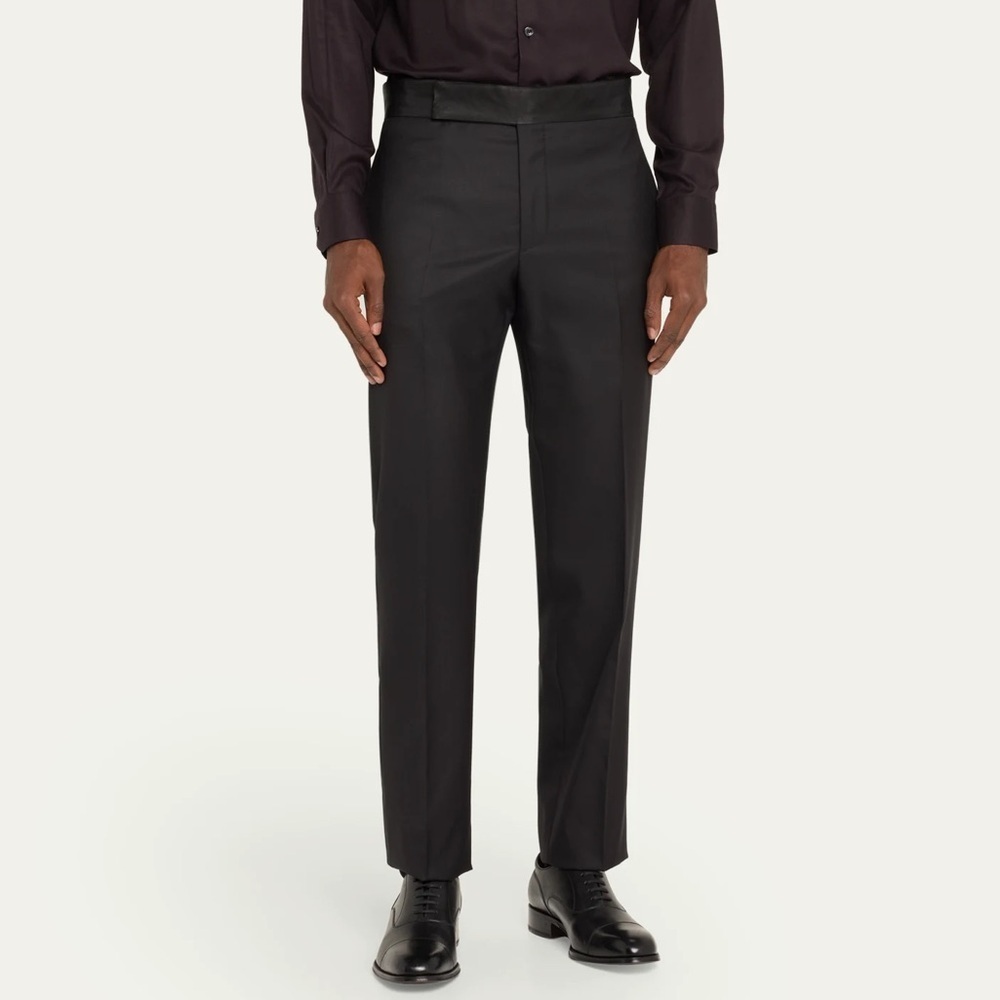Giorgio Armani /  Mens Tuxedo Dress Pants Sz IT 58 Waist  Black Wool XL